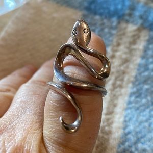 Sterling Silver Coiling snake Ring